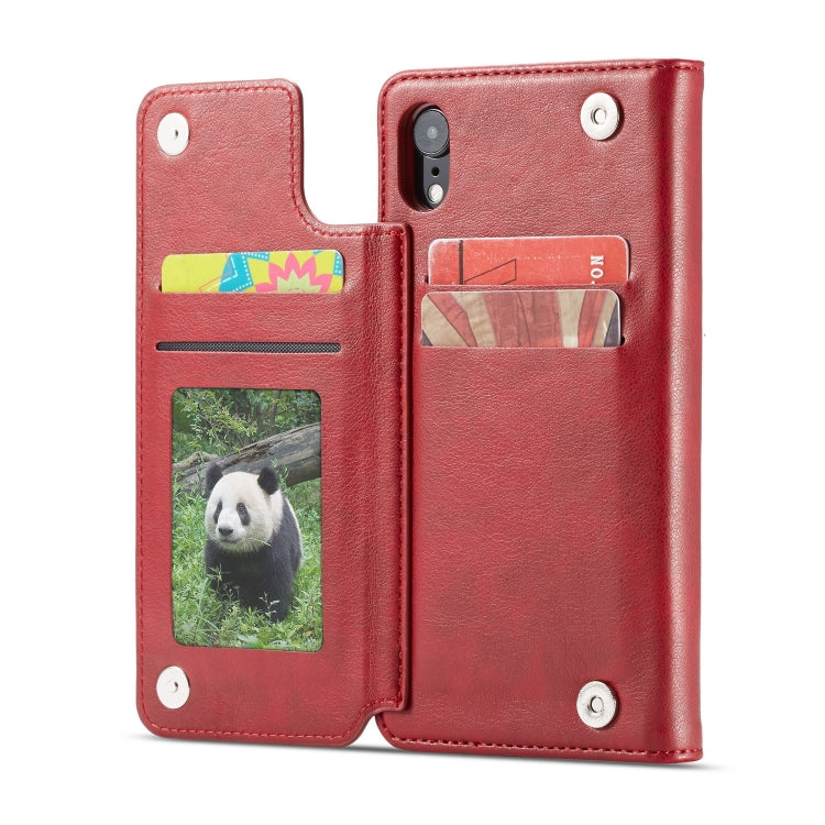 For iPhone XR Forwenw Multi-card Series Horizontal Flip PU Leather Case with Holder & Card Slots & Wallet