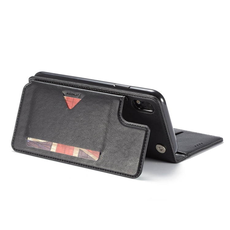 For iPhone XR Forwenw Multi-card Series Horizontal Flip PU Leather Case with Holder & Card Slots & Wallet