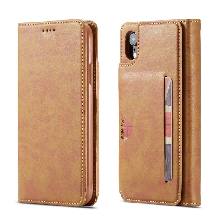For iPhone XR Forwenw Multi-card Series Horizontal Flip PU Leather Case with Holder & Card Slots & Wallet