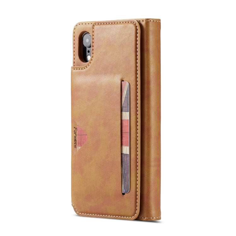 For iPhone XR Forwenw Multi-card Series Horizontal Flip PU Leather Case with Holder & Card Slots & Wallet