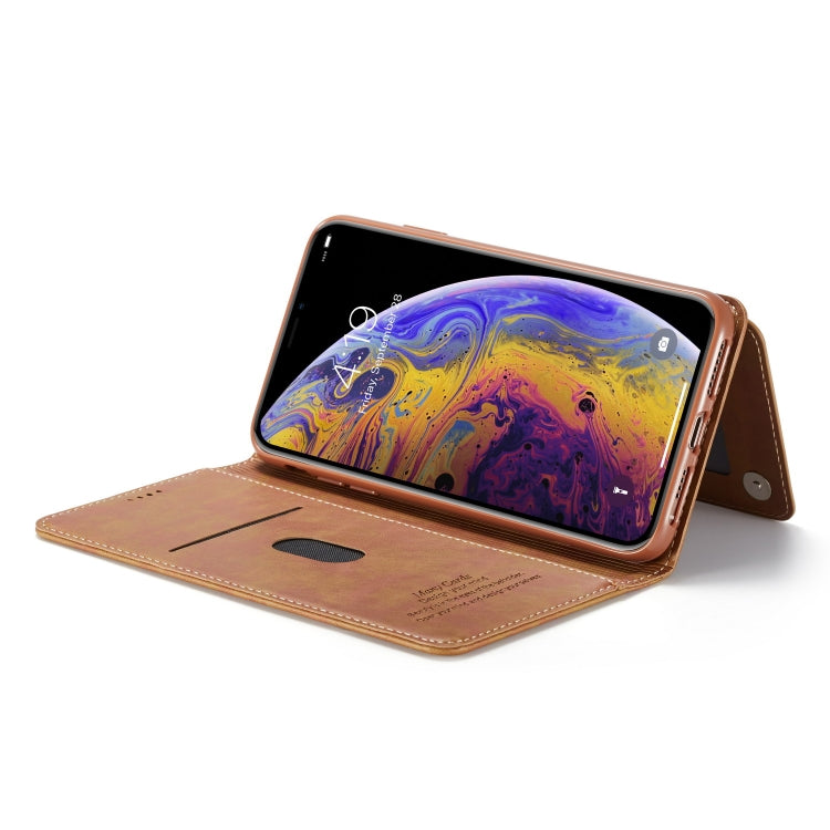 For iPhone XS Max Forwenw Multi-card Series Horizontal Flip PU Leather Case with Holder & Card Slots & Wallet
