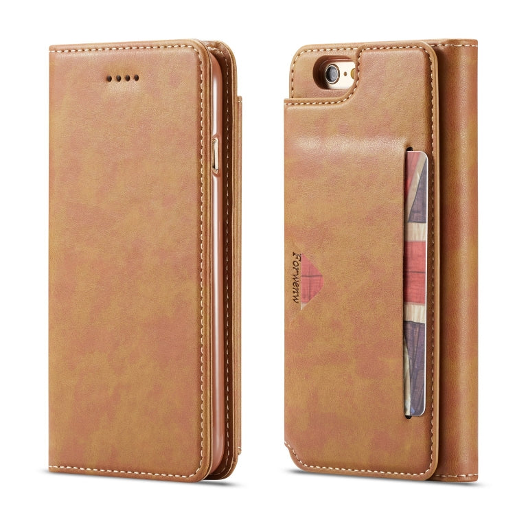 For iPhone 6s Plus / 6 Plus Forwenw Multi-card Series Horizontal Flip PU Leather Case with Holder & Card Slots & Wallet