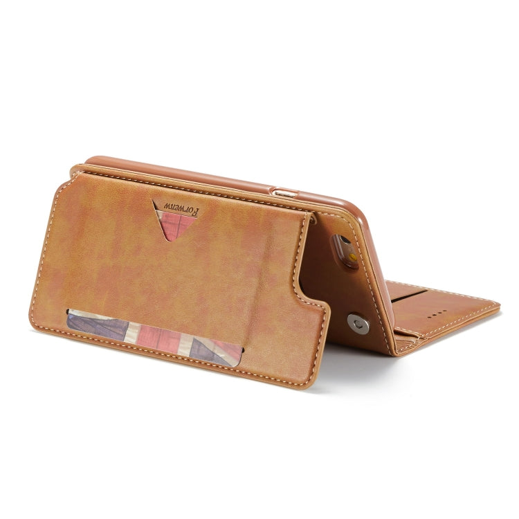 For iPhone 6s Plus / 6 Plus Forwenw Multi-card Series Horizontal Flip PU Leather Case with Holder & Card Slots & Wallet