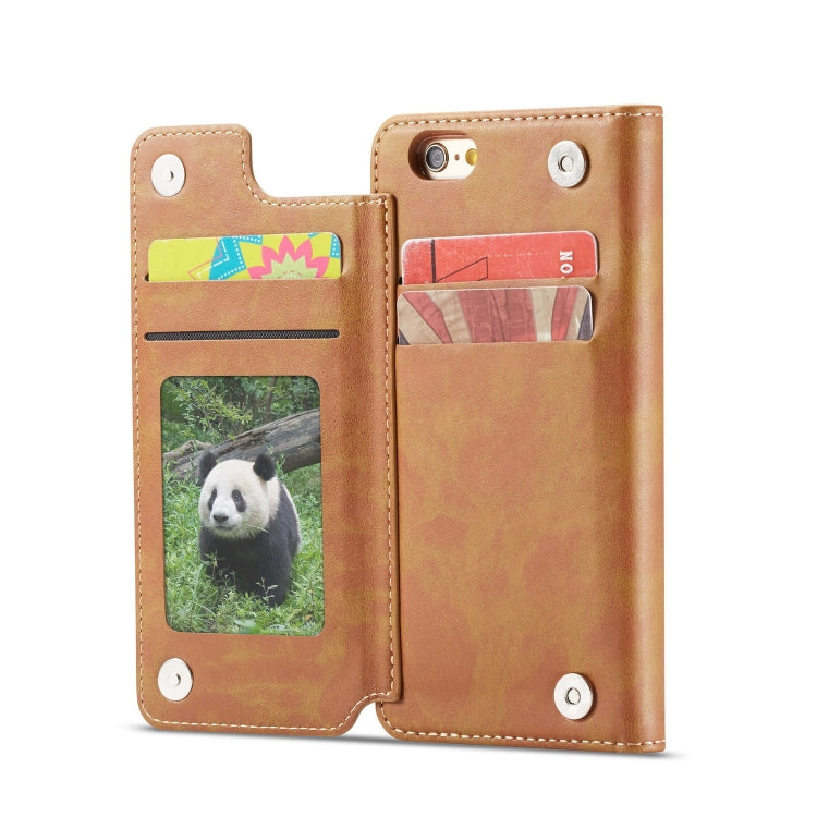 For iPhone 6s Plus / 6 Plus Forwenw Multi-card Series Horizontal Flip PU Leather Case with Holder & Card Slots & Wallet