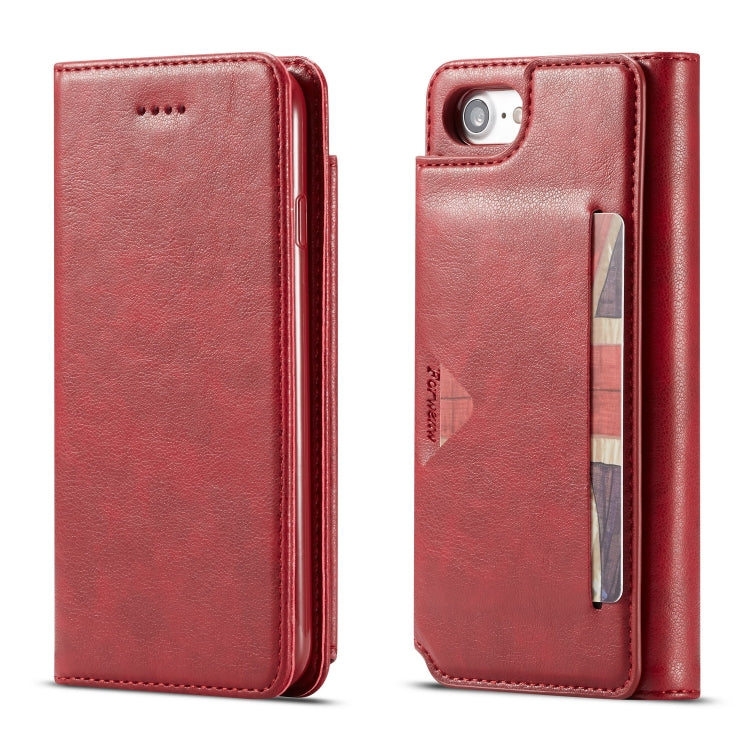 For iPhone SE 2022 / SE 2020 / 8 / 7 Forwenw Multi-card Series Horizontal Flip PU Leather Case with Holder & Card Slots & Wallet
