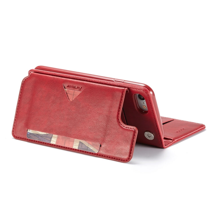 For iPhone SE 2022 / SE 2020 / 8 / 7 Forwenw Multi-card Series Horizontal Flip PU Leather Case with Holder & Card Slots & Wallet