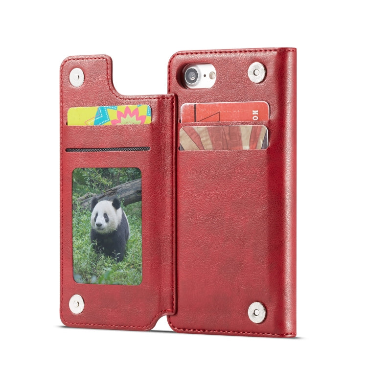 For iPhone SE 2022 / SE 2020 / 8 / 7 Forwenw Multi-card Series Horizontal Flip PU Leather Case with Holder & Card Slots & Wallet