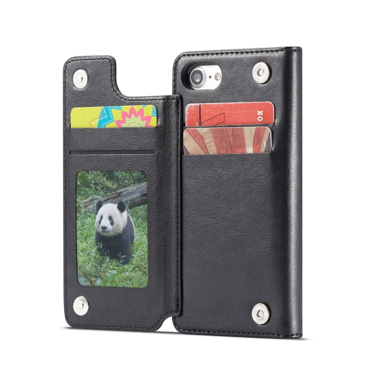 For iPhone SE 2022 / SE 2020 / 8 / 7 Forwenw Multi-card Series Horizontal Flip PU Leather Case with Holder & Card Slots & Wallet