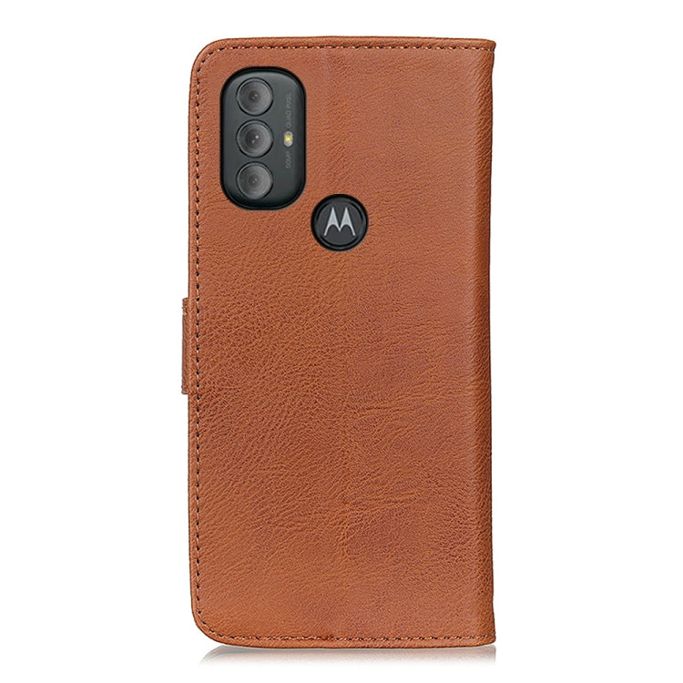 For Motorola Moto G Power 2022 KHAZNEH Cowhide Texture Horizontal Flip Leather Phone Case
