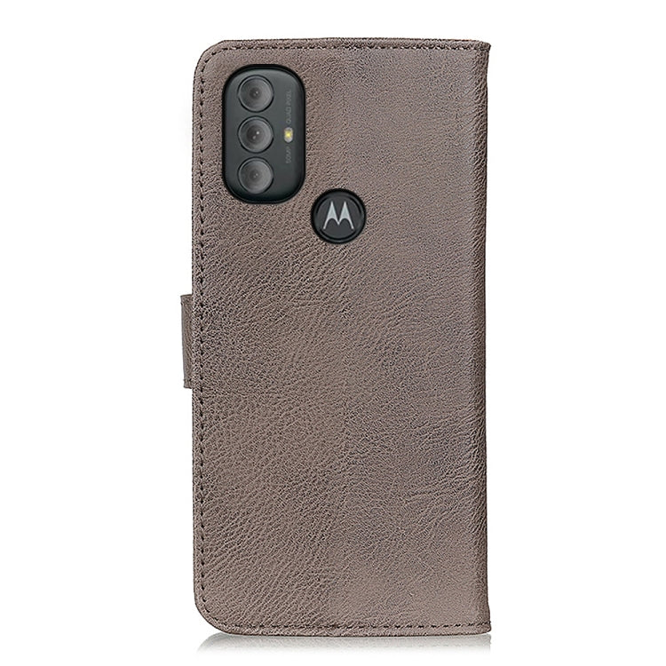 For Motorola Moto G Power 2022 KHAZNEH Cowhide Texture Horizontal Flip Leather Phone Case