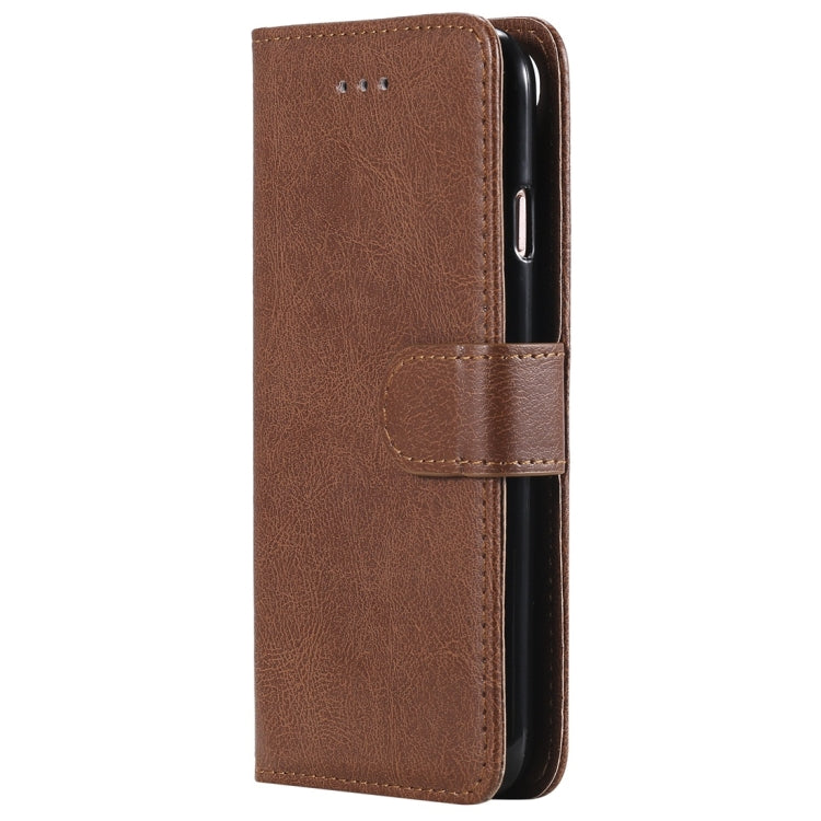 For iPhone 6 / 7 / 8 Solid Color Horizontal Flip Protective Case with Holder & Card Slots & Wallet & Photo Frame & Lanyard