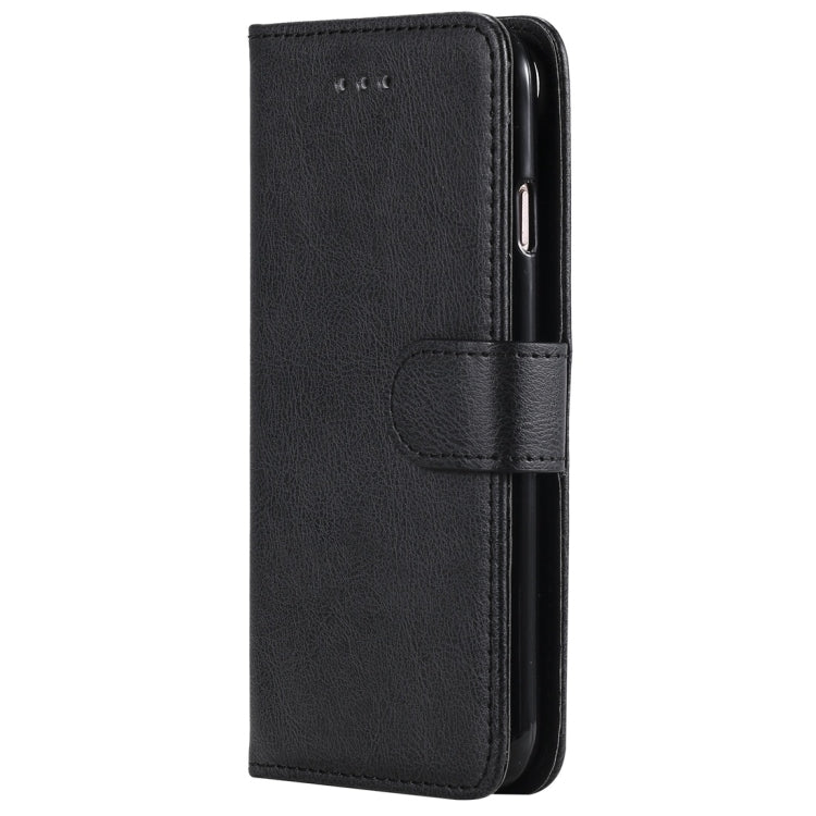 For iPhone 6 / 7 / 8 Solid Color Horizontal Flip Protective Case with Holder & Card Slots & Wallet & Photo Frame & Lanyard