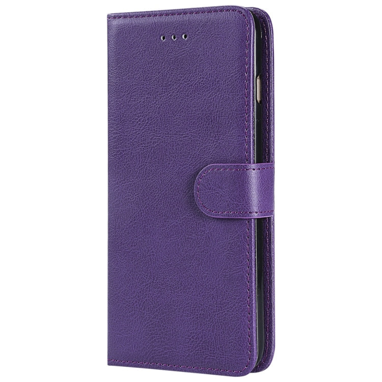 For iPhone 6 Plus / 7 Plus / 8 Plus Solid Color Horizontal Flip Protective Case with Holder & Card Slots & Wallet & Photo Frame & Lanyard