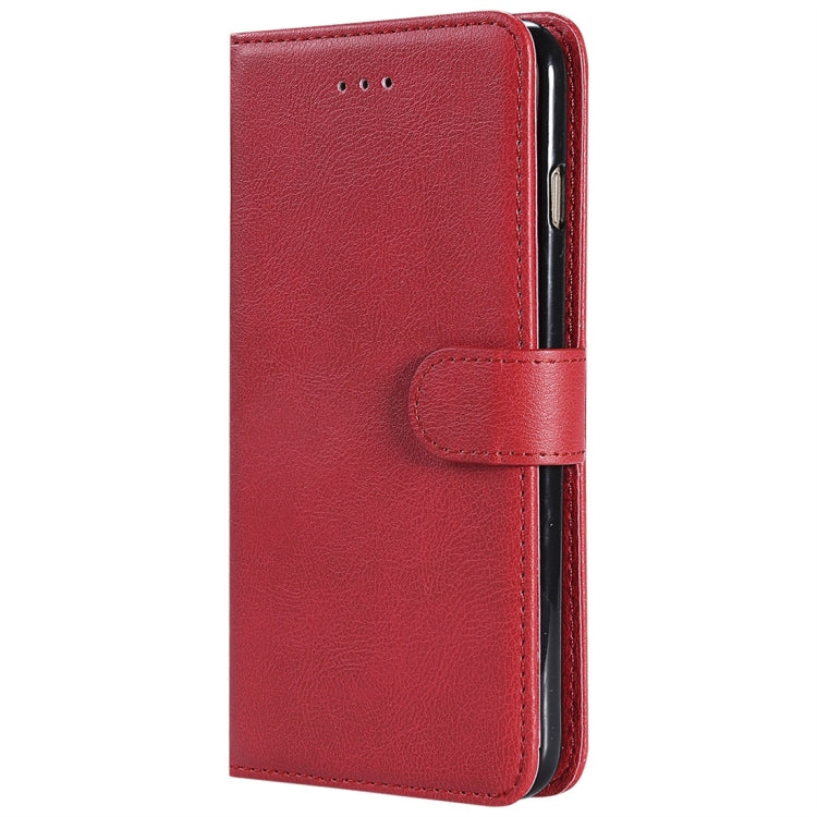 For iPhone 6 Plus / 7 Plus / 8 Plus Solid Color Horizontal Flip Protective Case with Holder & Card Slots & Wallet & Photo Frame & Lanyard