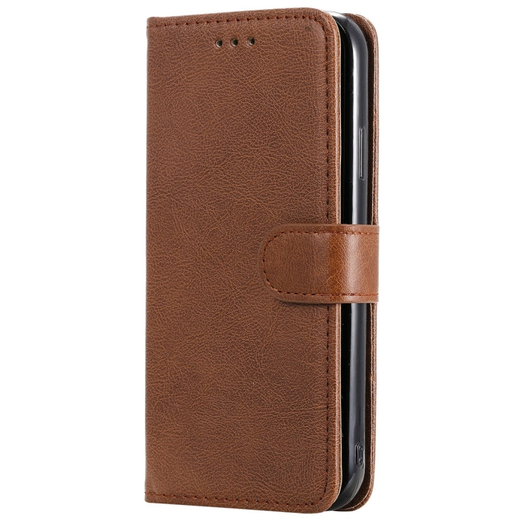 For iPhone 11 Solid Color Horizontal Flip Protective Case with Holder & Card Slots & Wallet & Photo Frame & Lanyard