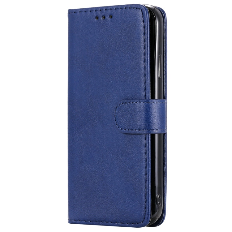 For iPhone 11 Solid Color Horizontal Flip Protective Case with Holder & Card Slots & Wallet & Photo Frame & Lanyard