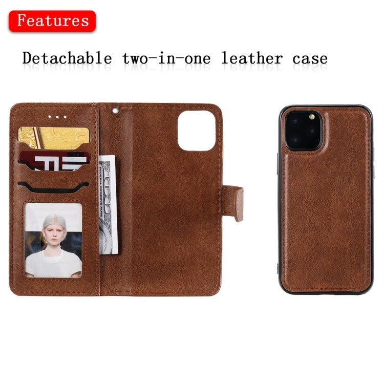 For iPhone 11 Pro Solid Color Horizontal Flip Protective Case with Holder & Card Slots & Wallet & Photo Frame & Lanyard