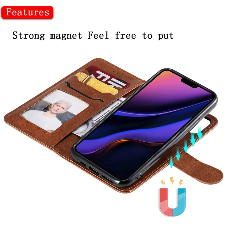 For iPhone 11 Pro Solid Color Horizontal Flip Protective Case with Holder & Card Slots & Wallet & Photo Frame & Lanyard