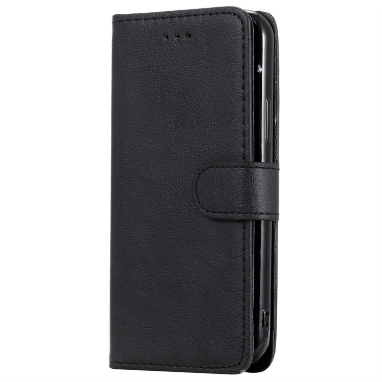 For iPhone 11 Pro Solid Color Horizontal Flip Protective Case with Holder & Card Slots & Wallet & Photo Frame & Lanyard