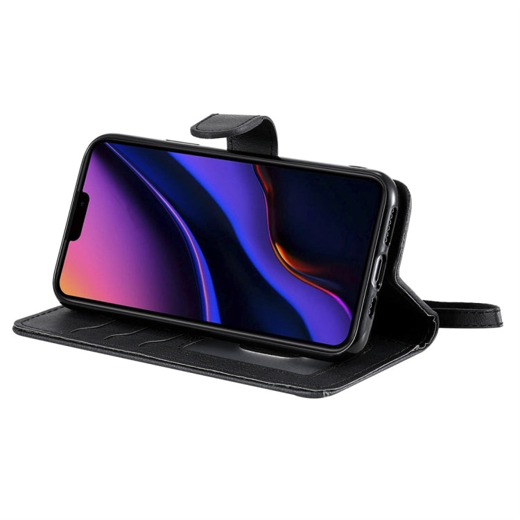 For iPhone 11 Pro Solid Color Horizontal Flip Protective Case with Holder & Card Slots & Wallet & Photo Frame & Lanyard