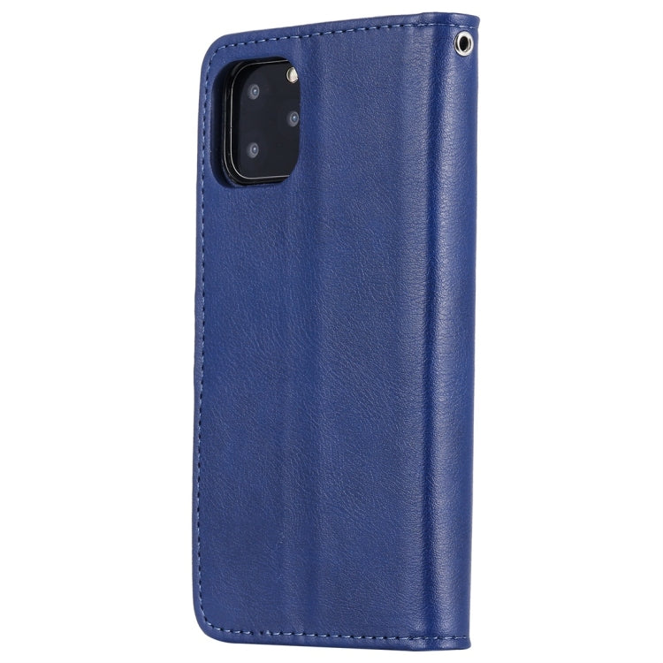 For iPhone 11 Pro Solid Color Horizontal Flip Protective Case with Holder & Card Slots & Wallet & Photo Frame & Lanyard