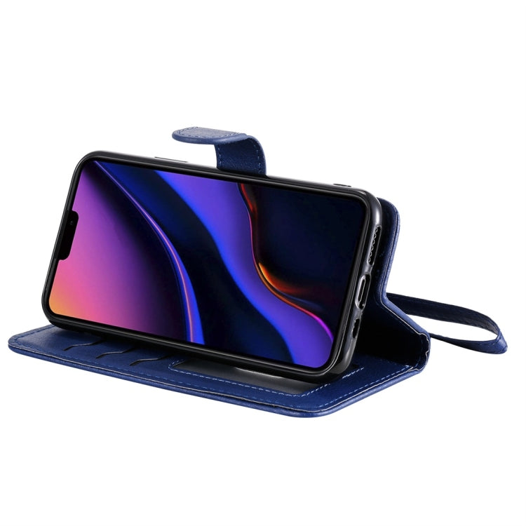 For iPhone 11 Pro Solid Color Horizontal Flip Protective Case with Holder & Card Slots & Wallet & Photo Frame & Lanyard