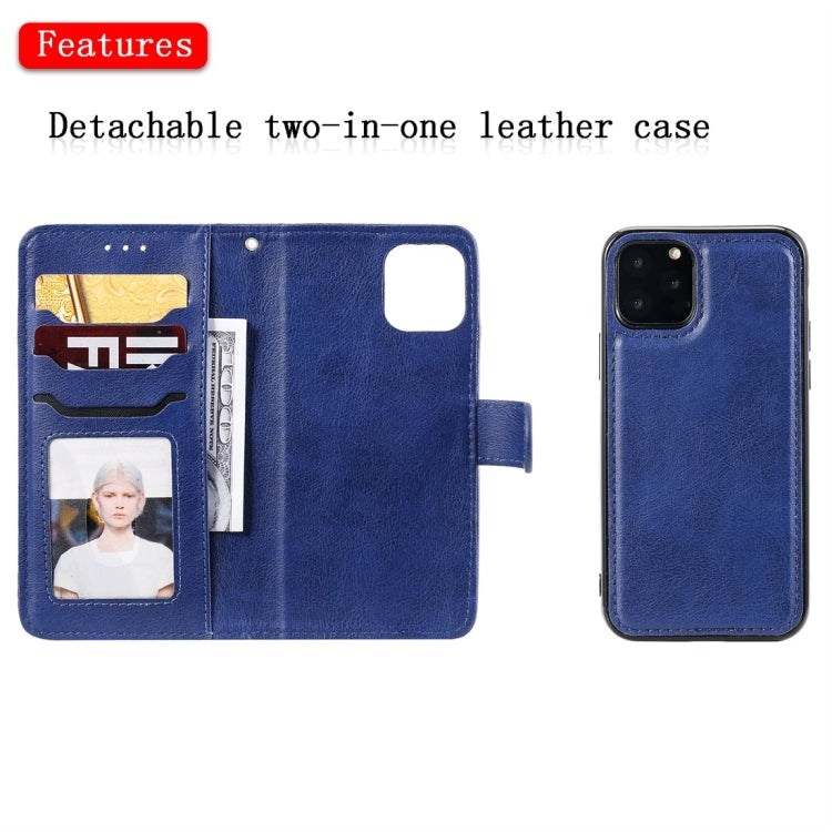 For iPhone 11 Pro Solid Color Horizontal Flip Protective Case with Holder & Card Slots & Wallet & Photo Frame & Lanyard