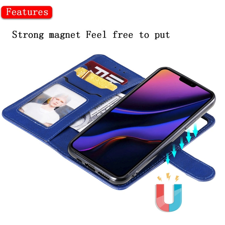 For iPhone 11 Pro Solid Color Horizontal Flip Protective Case with Holder & Card Slots & Wallet & Photo Frame & Lanyard