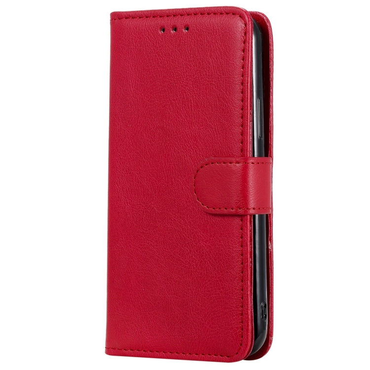 For iPhone 11 Pro Solid Color Horizontal Flip Protective Case with Holder & Card Slots & Wallet & Photo Frame & Lanyard