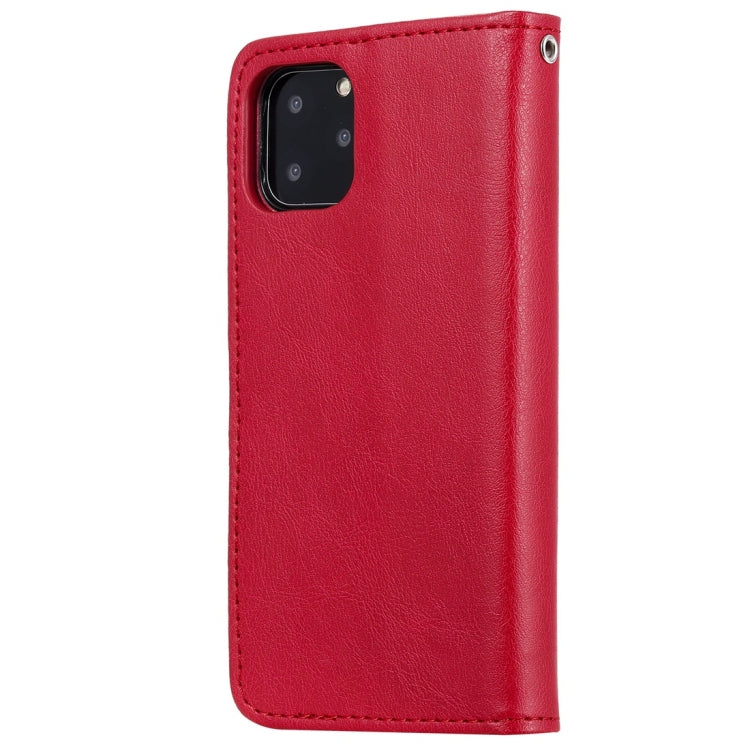 For iPhone 11 Pro Solid Color Horizontal Flip Protective Case with Holder & Card Slots & Wallet & Photo Frame & Lanyard