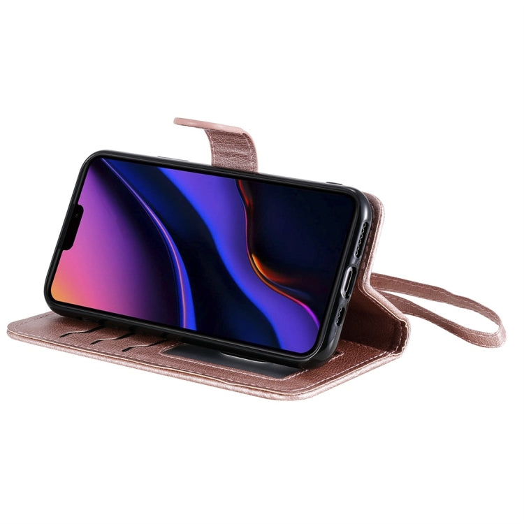 For iPhone 11 Pro Solid Color Horizontal Flip Protective Case with Holder & Card Slots & Wallet & Photo Frame & Lanyard