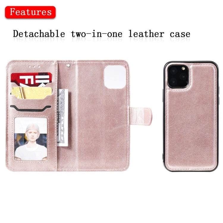 For iPhone 11 Pro Solid Color Horizontal Flip Protective Case with Holder & Card Slots & Wallet & Photo Frame & Lanyard