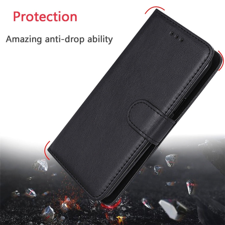 For iPhone 11 Pro Solid Color Horizontal Flip Protective Case with Holder & Card Slots & Wallet & Photo Frame & Lanyard