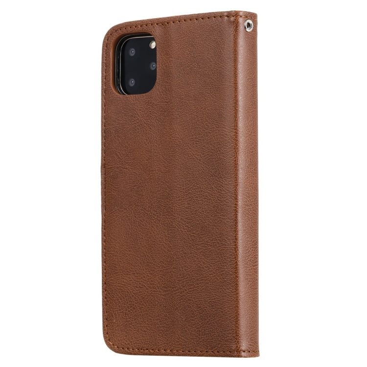 For iPhone 11 Pro Max Solid Color Horizontal Flip Protective Case with Holder & Card Slots & Wallet & Photo Frame & Lanyard