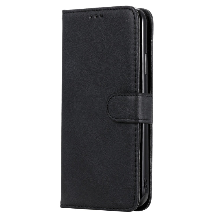 For iPhone 11 Pro Max Solid Color Horizontal Flip Protective Case with Holder & Card Slots & Wallet & Photo Frame & Lanyard