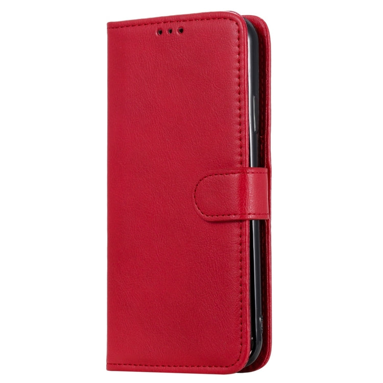 For iPhone 11 Pro Max Solid Color Horizontal Flip Protective Case with Holder & Card Slots & Wallet & Photo Frame & Lanyard
