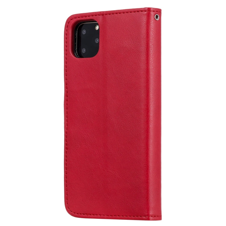 For iPhone 11 Pro Max Solid Color Horizontal Flip Protective Case with Holder & Card Slots & Wallet & Photo Frame & Lanyard