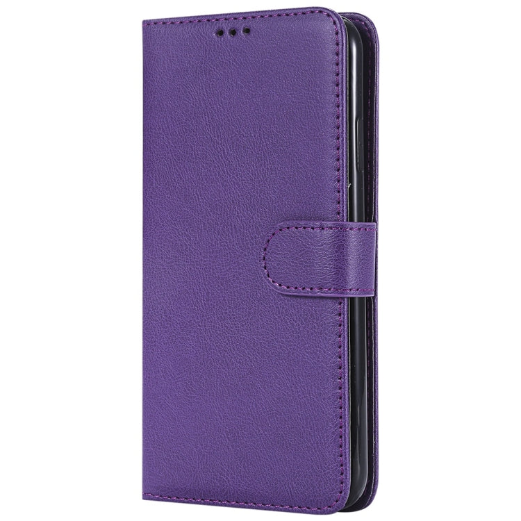 For iPhone XS Max Solid Color Horizontal Flip Protective Case with Holder & Card Slots & Wallet & Photo Frame & Lanyard