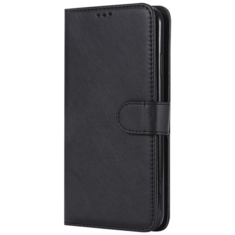 For iPhone XS Max Solid Color Horizontal Flip Protective Case with Holder & Card Slots & Wallet & Photo Frame & Lanyard