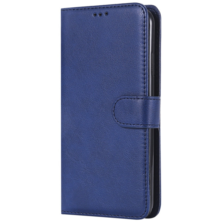 For iPhone XS Max Solid Color Horizontal Flip Protective Case with Holder & Card Slots & Wallet & Photo Frame & Lanyard