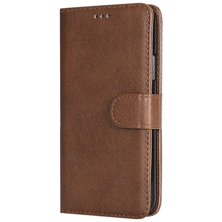 For iPhone X / XS Solid Color Horizontal Flip Protective Case with Holder & Card Slots & Wallet & Photo Frame & Lanyard