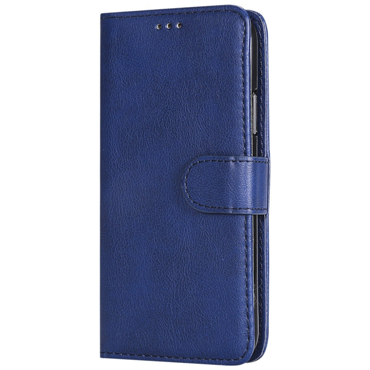 For iPhone X / XS Solid Color Horizontal Flip Protective Case with Holder & Card Slots & Wallet & Photo Frame & Lanyard