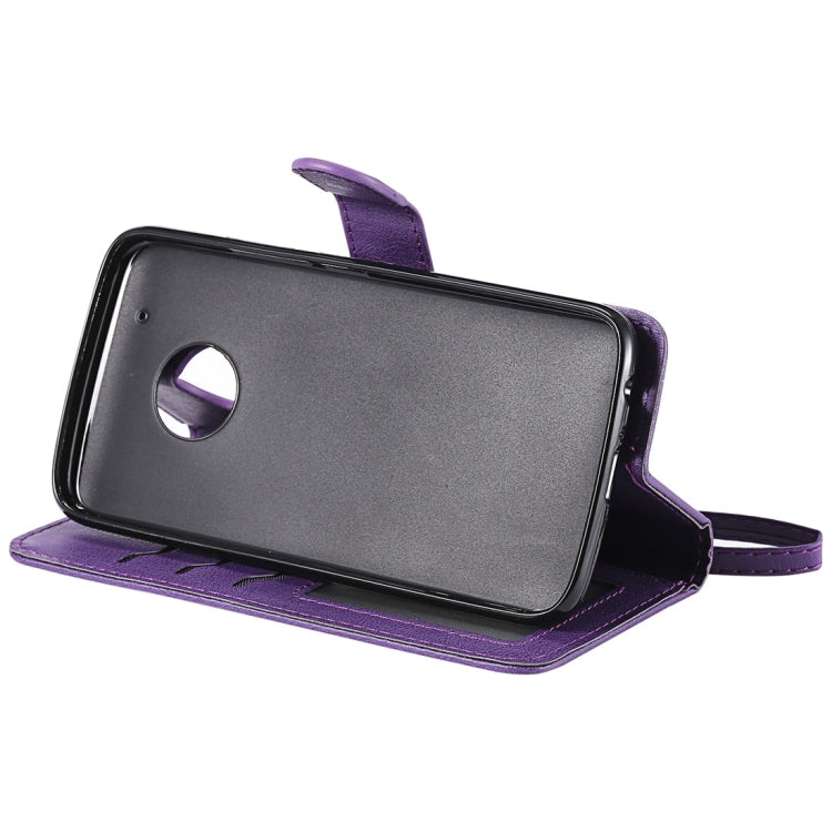 For Motorola Moto G5 Plus Solid Color Horizontal Flip Protective Case with Holder & Card Slots & Wallet & Photo Frame & Lanyard