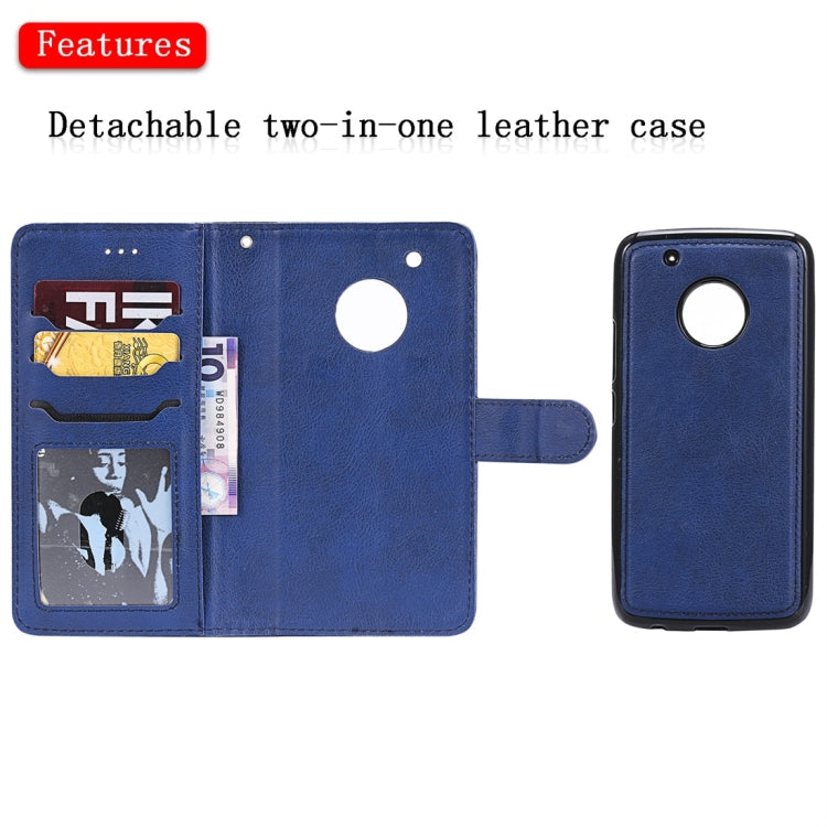For Motorola Moto G5 Plus Solid Color Horizontal Flip Protective Case with Holder & Card Slots & Wallet & Photo Frame & Lanyard