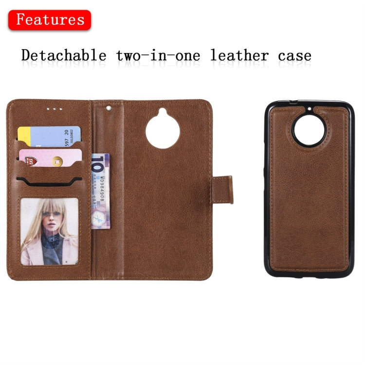 For Motorola Moto G5s Plus Solid Color Horizontal Flip Protective Case with Holder & Card Slots & Wallet & Photo Frame & Lanyard