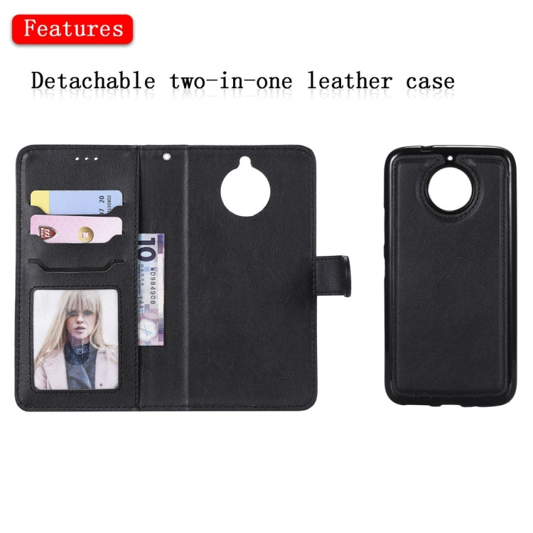For Motorola Moto G5s Plus Solid Color Horizontal Flip Protective Case with Holder & Card Slots & Wallet & Photo Frame & Lanyard