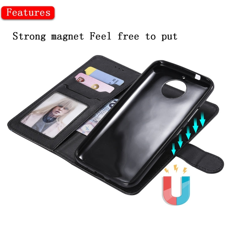 For Motorola Moto G5s Plus Solid Color Horizontal Flip Protective Case with Holder & Card Slots & Wallet & Photo Frame & Lanyard