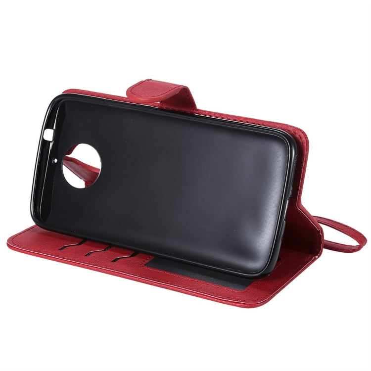 For Motorola Moto G5s Plus Solid Color Horizontal Flip Protective Case with Holder & Card Slots & Wallet & Photo Frame & Lanyard