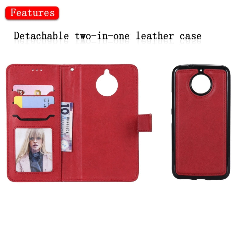 For Motorola Moto G5s Plus Solid Color Horizontal Flip Protective Case with Holder & Card Slots & Wallet & Photo Frame & Lanyard
