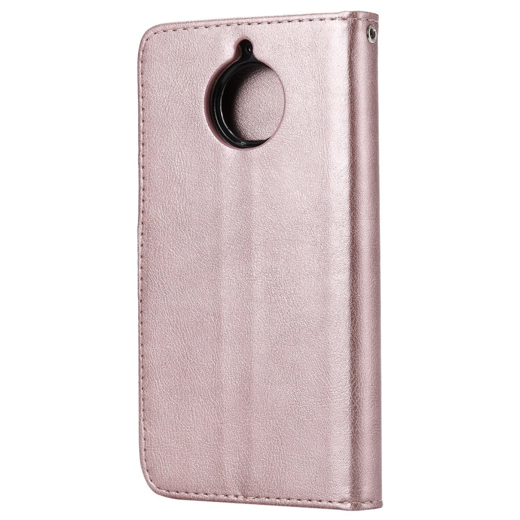 For Motorola Moto G5s Plus Solid Color Horizontal Flip Protective Case with Holder & Card Slots & Wallet & Photo Frame & Lanyard
